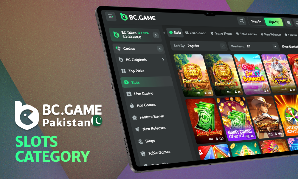 BC Game Pakistan - Slots Category for players