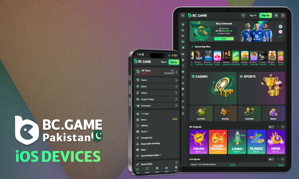 List of compatible IOS devices with the BC Game app.