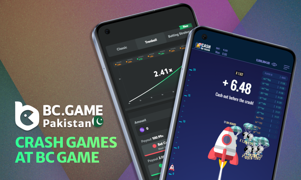 Play Crash games using BC Game in Pakistan
