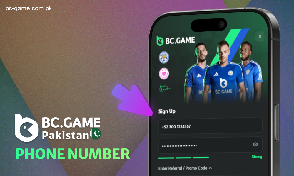 Create an account via Phone Number at BC Game