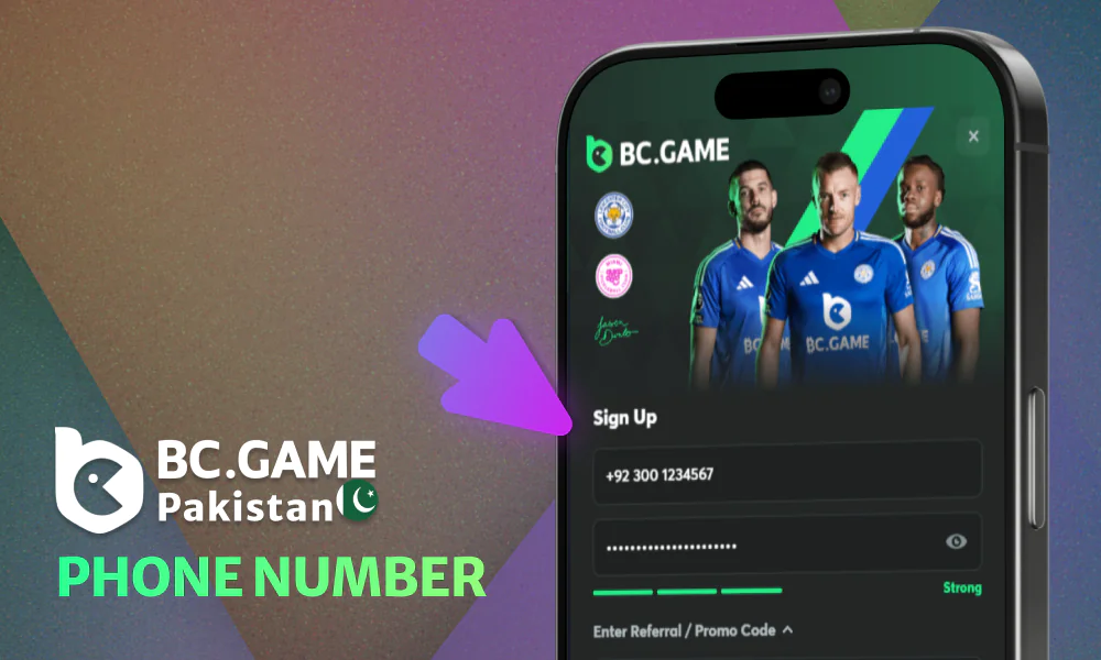 Create an account via Phone Number at BC Game