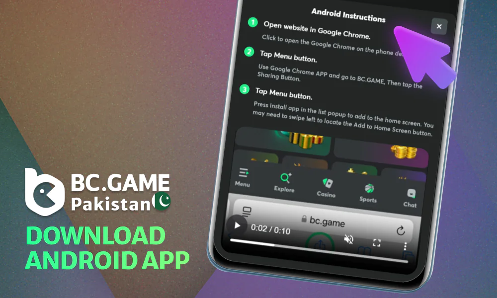 Step by step how to download BC Game Apk