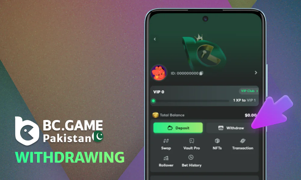 How to easily withdraw your winnings in the BC Game app