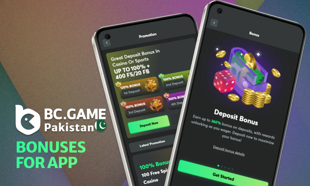 Bonuses offered in the BC Game app
