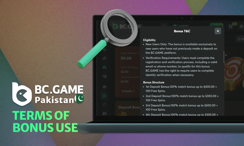 Rules for using bonuses in BC Game